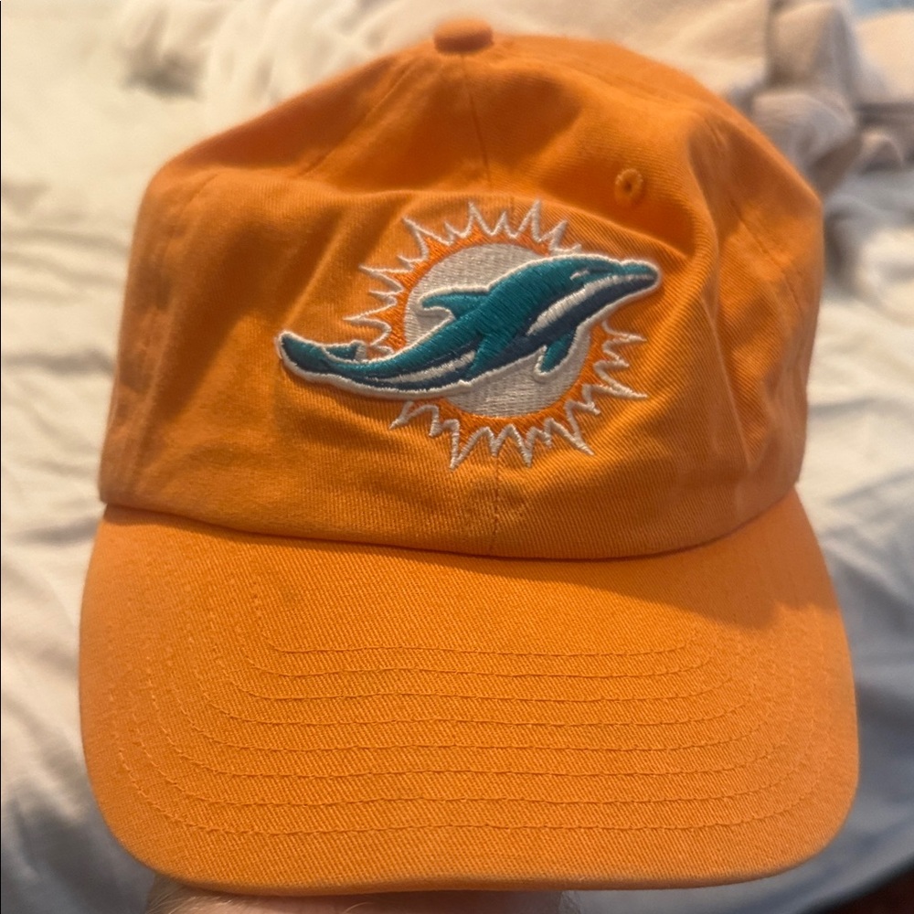 Miami Dolphins Orange Hat with Dolphin Logo